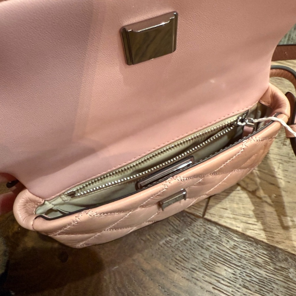 Tory Burch Pink Quilted Leather Belt Bag - Picture 3 of 5